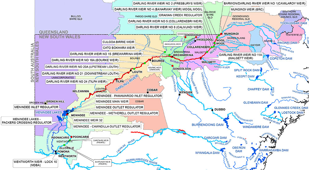 map of Western Weirs