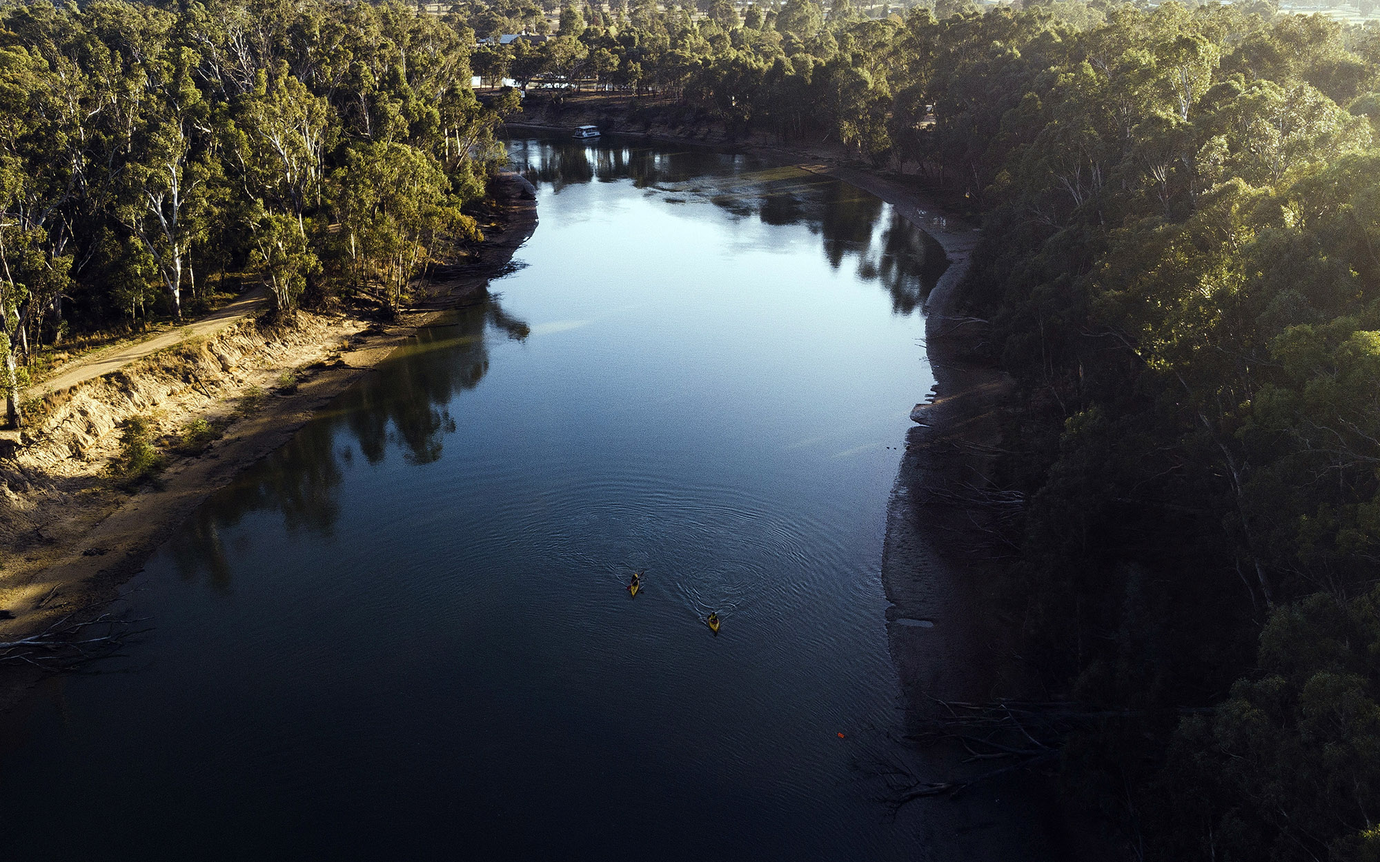 Kayaking on the Murray River.