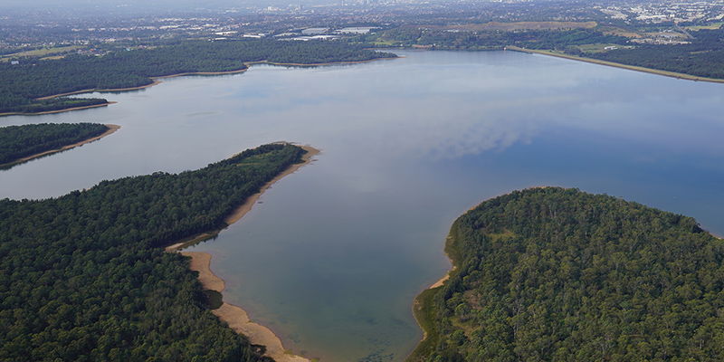 Aerial photo of Prospect Reservoir