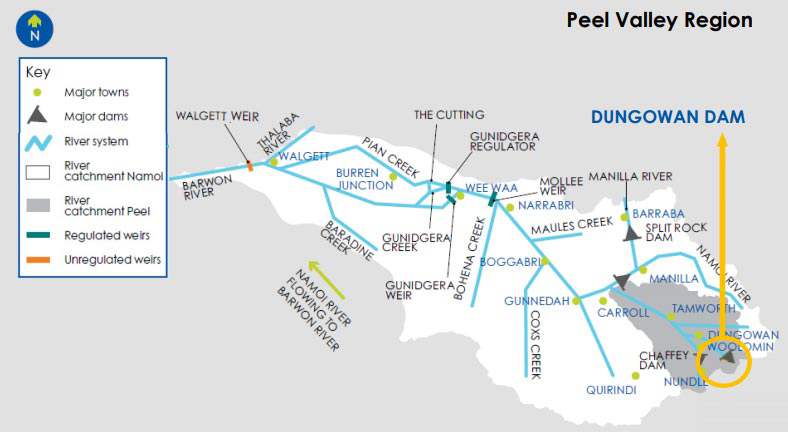 Peel Valley Region Map including Dungowan map