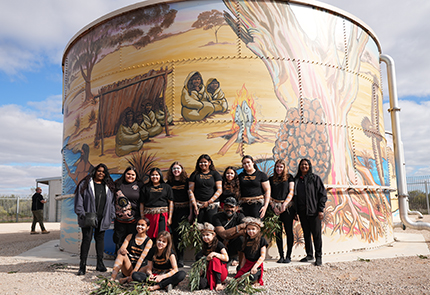 Namatjira raw water tank.