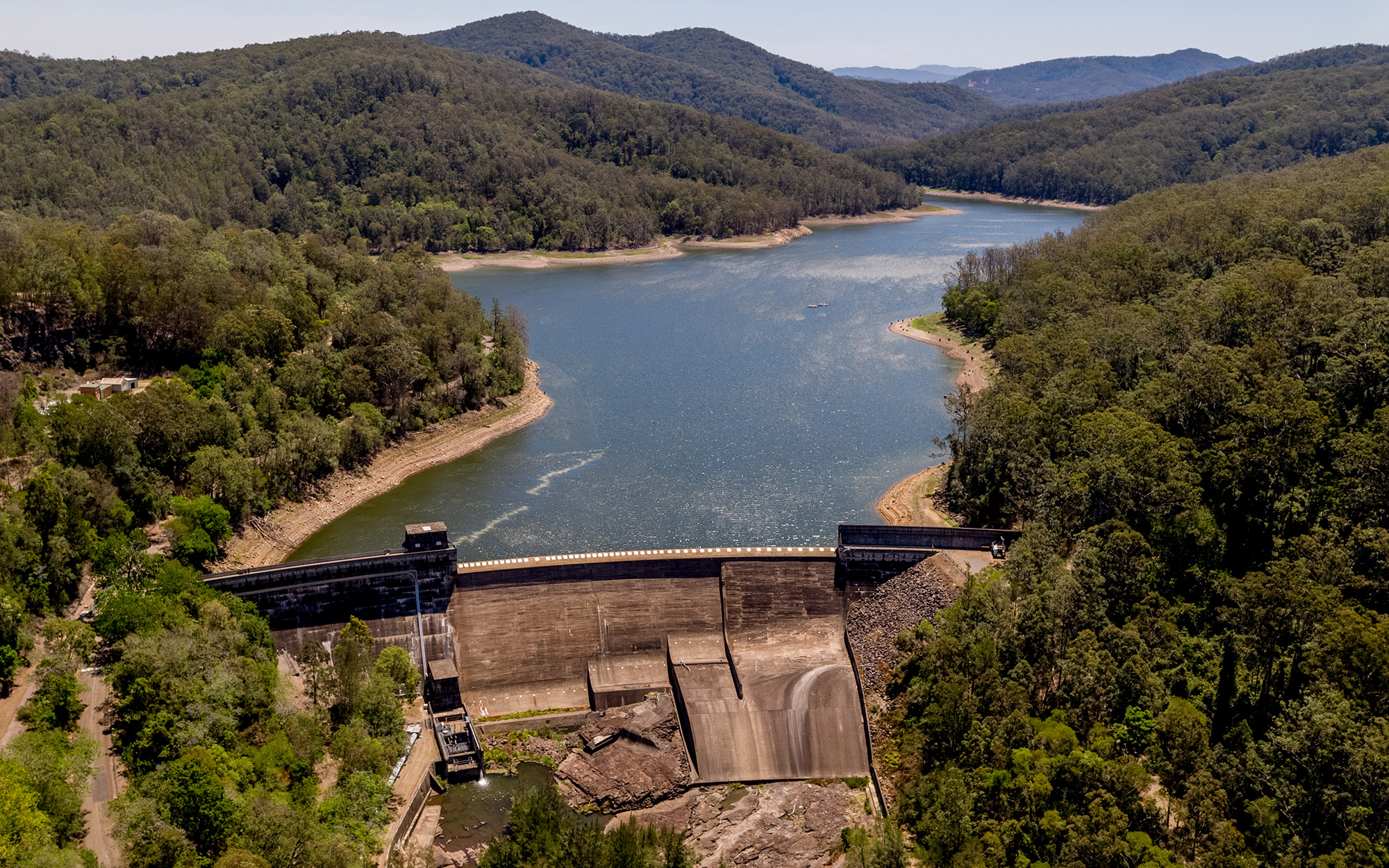 View of Chichester Dam from drone.