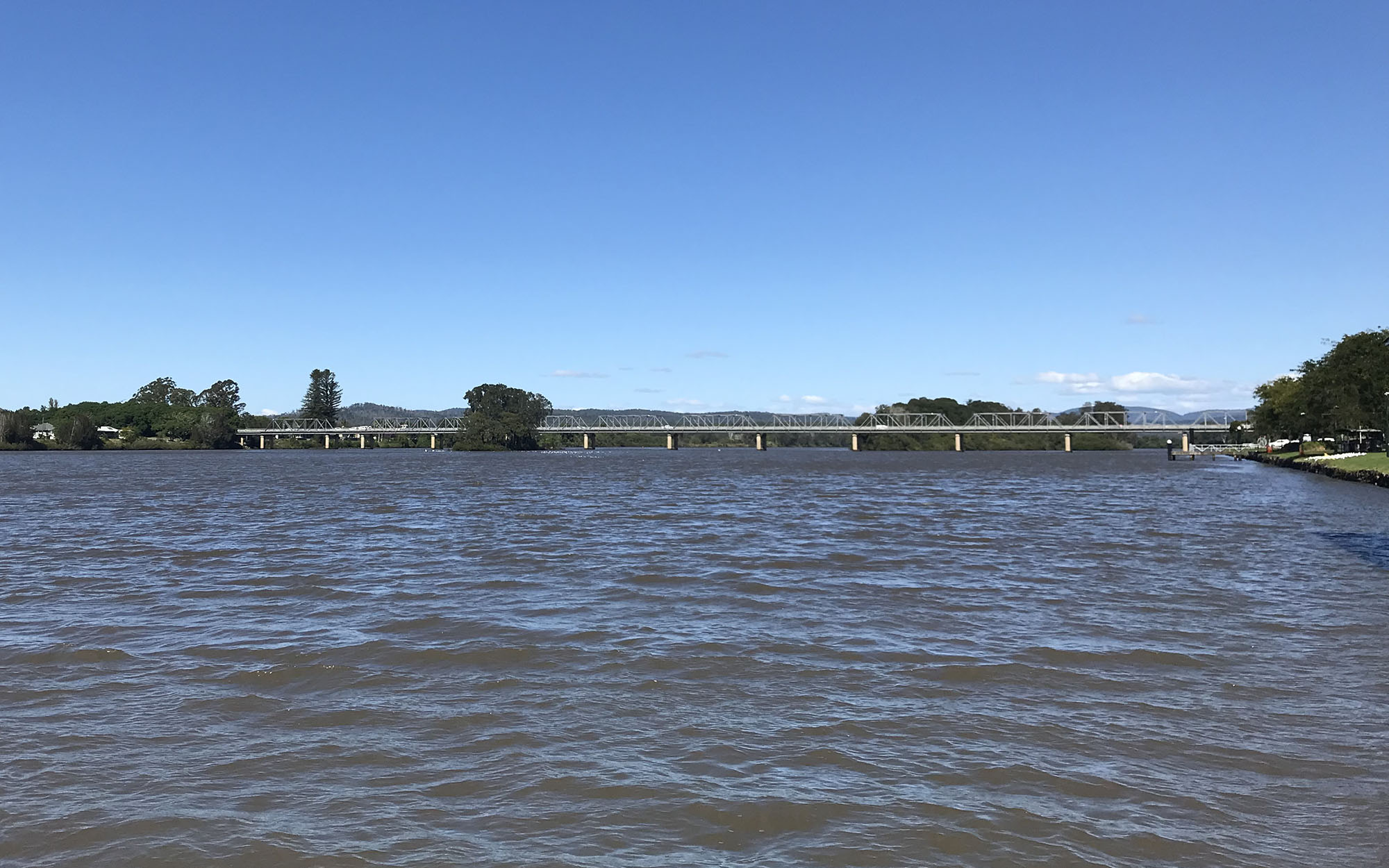 Manning River at Taree with the bridge in the background. Image credit: Dushmanta Dutta DPE