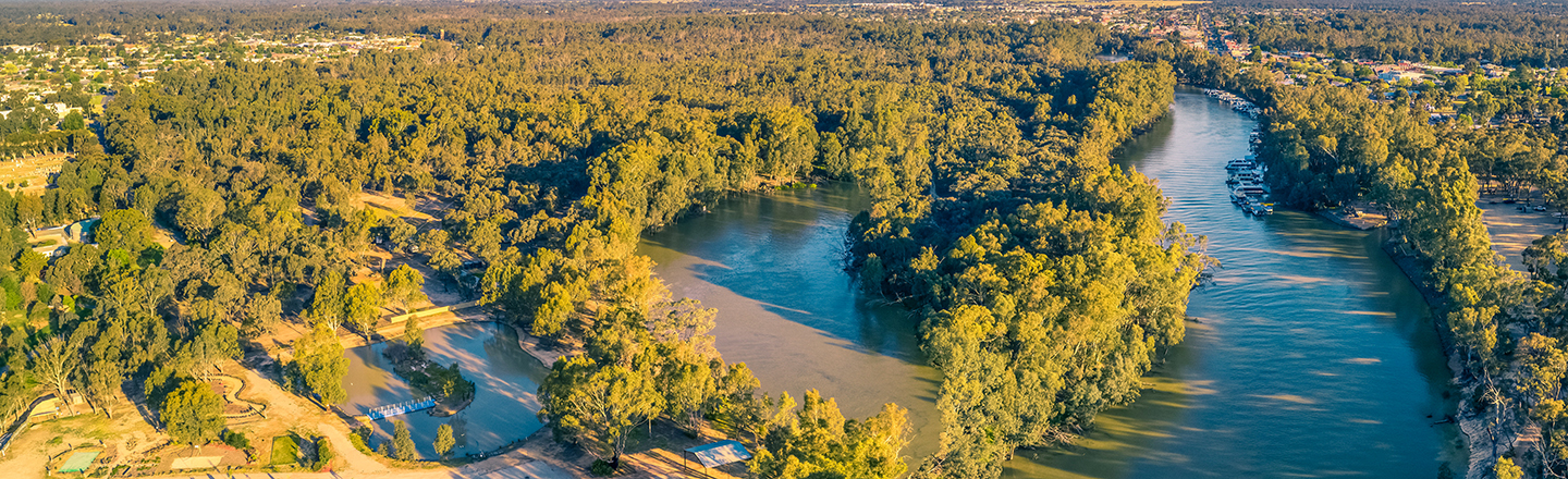 The Murray River at Moama in New South Wales.