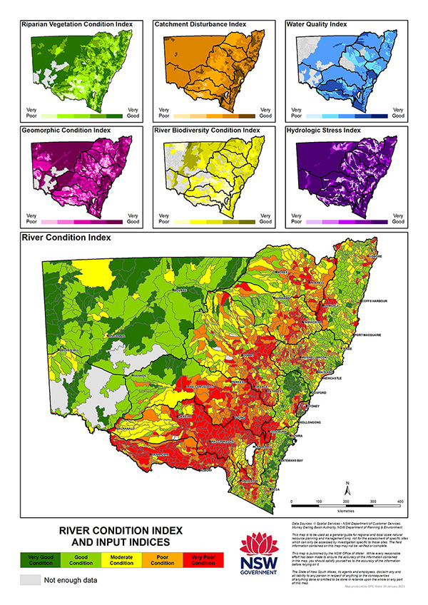 River Condition Index map