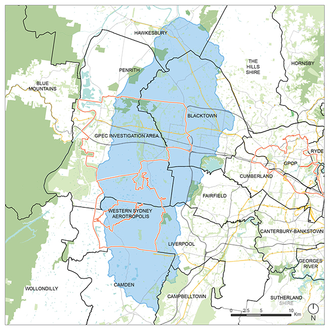 Map of Wianamatta South Creek - Western Parklands City 94 Department
