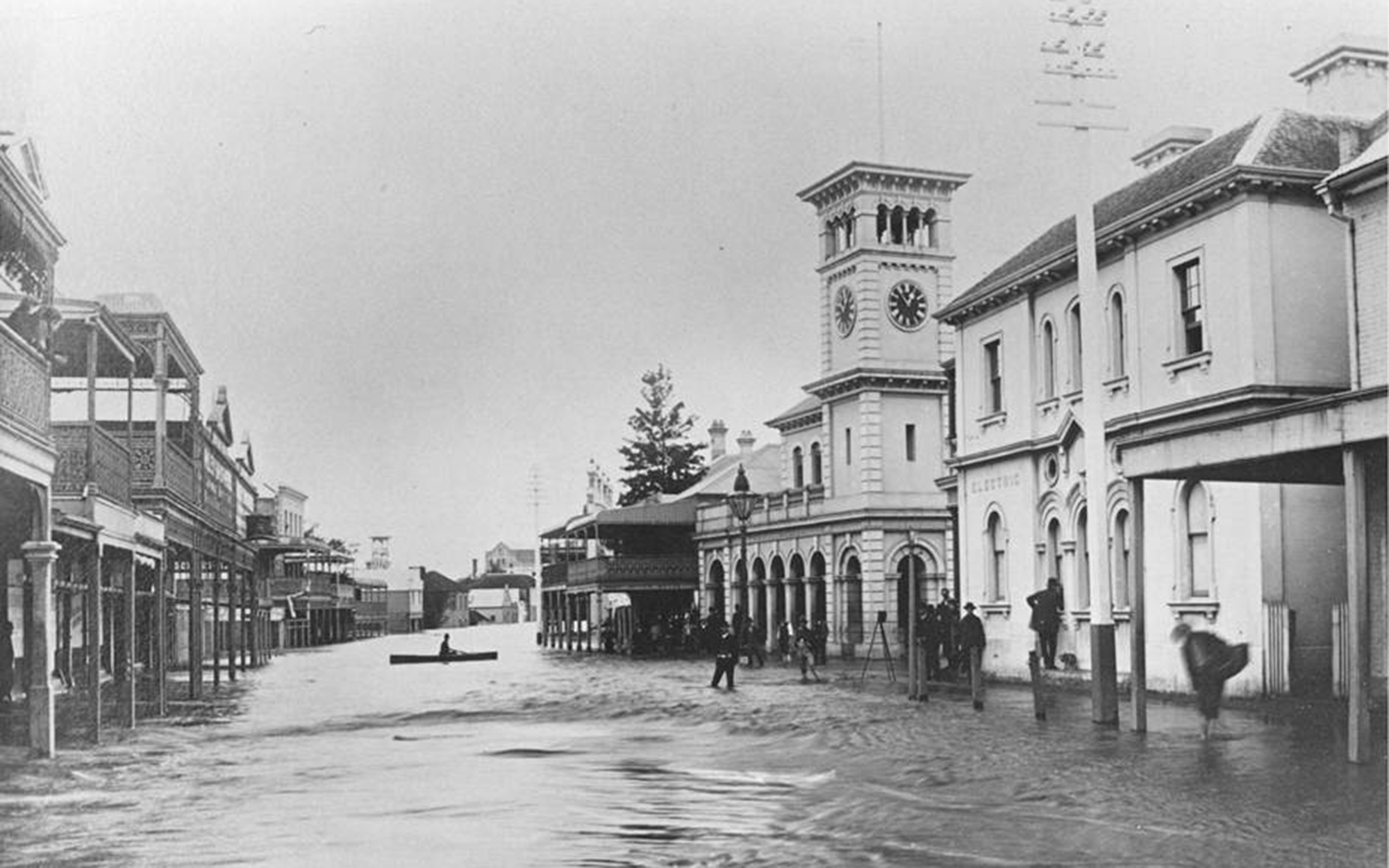 1893 Flood in High Street, Maitland