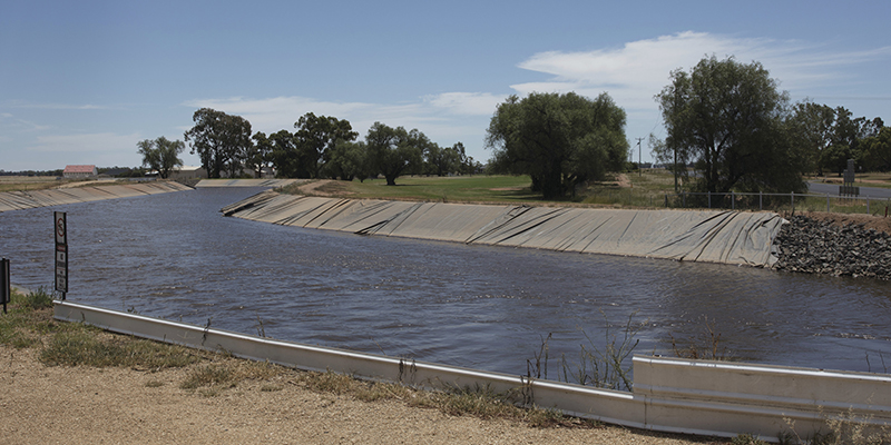 Irrigation channel, Narromine NSW.